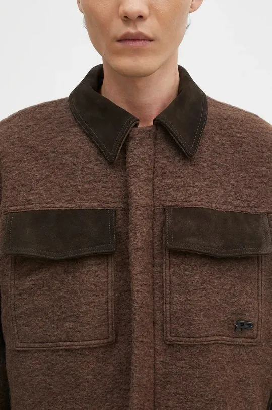 Filling Pieces wool jacket Box Jacket brown color 78614121933