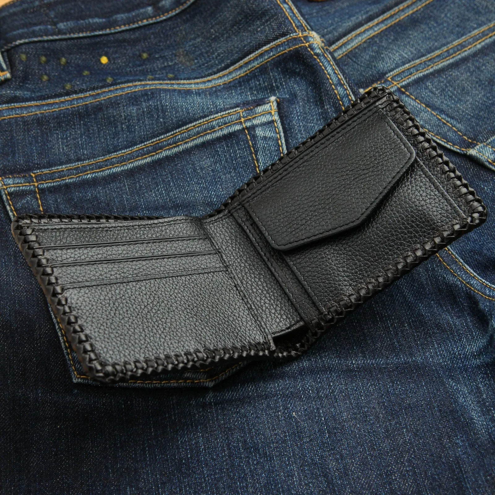 Genuine Snake Skin Stingray Cross Biker Wallet