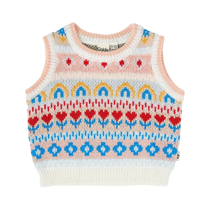 Goldie And Ace Matilda Sweater Vest - Peach