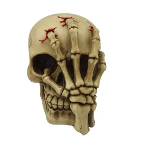 Gothic Skull Decoration - Skull Head with Skeleton Claw Hand SK381