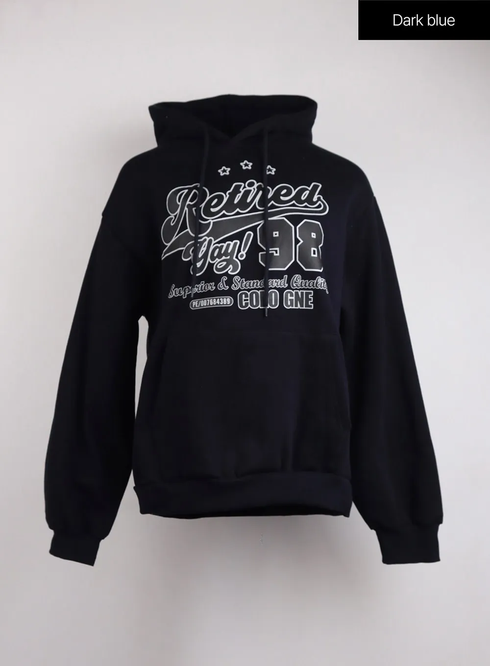 Graphic Lettering Drawstring Hoodie IJ411