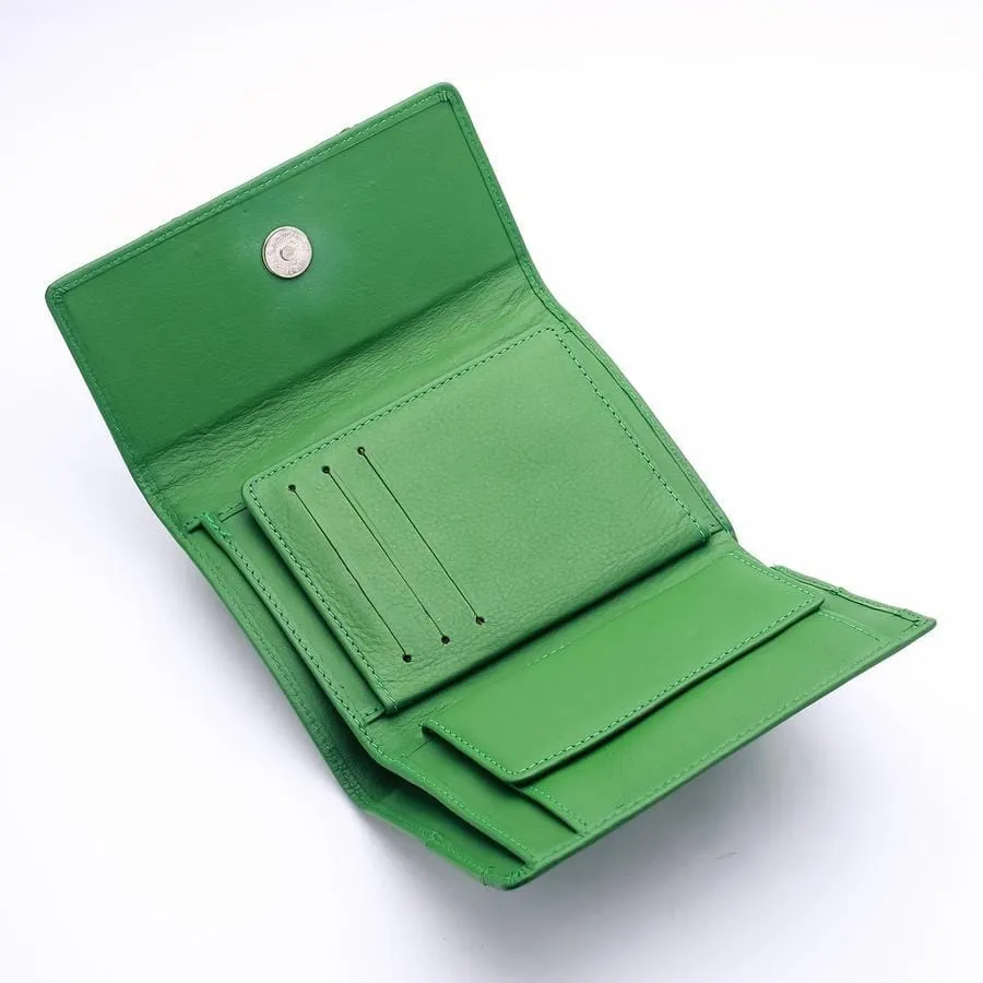 Green Crocodile Hornback Skin Womens Wallets