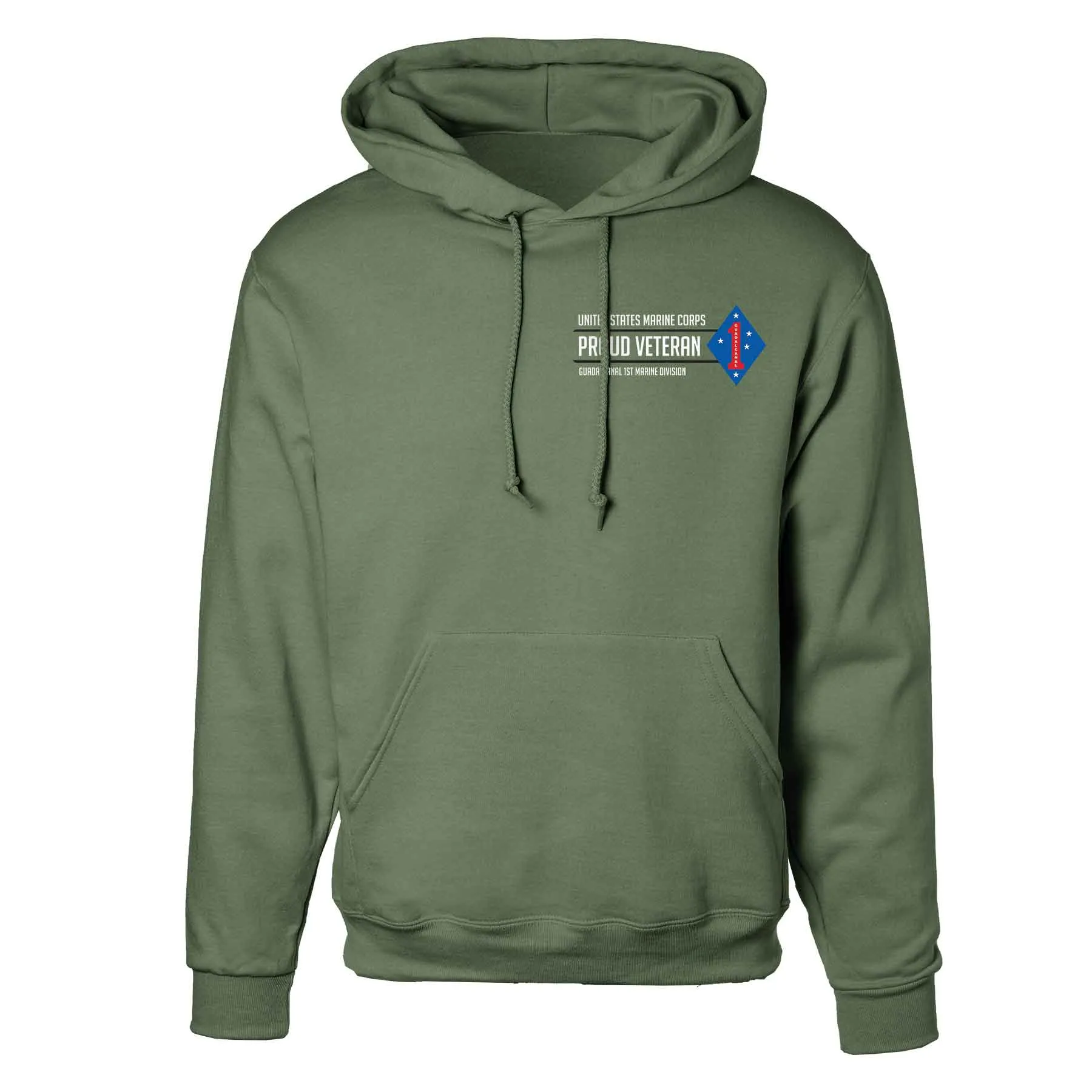 Guadalcanal 1st Marine Division Proud Veteran Hoodie