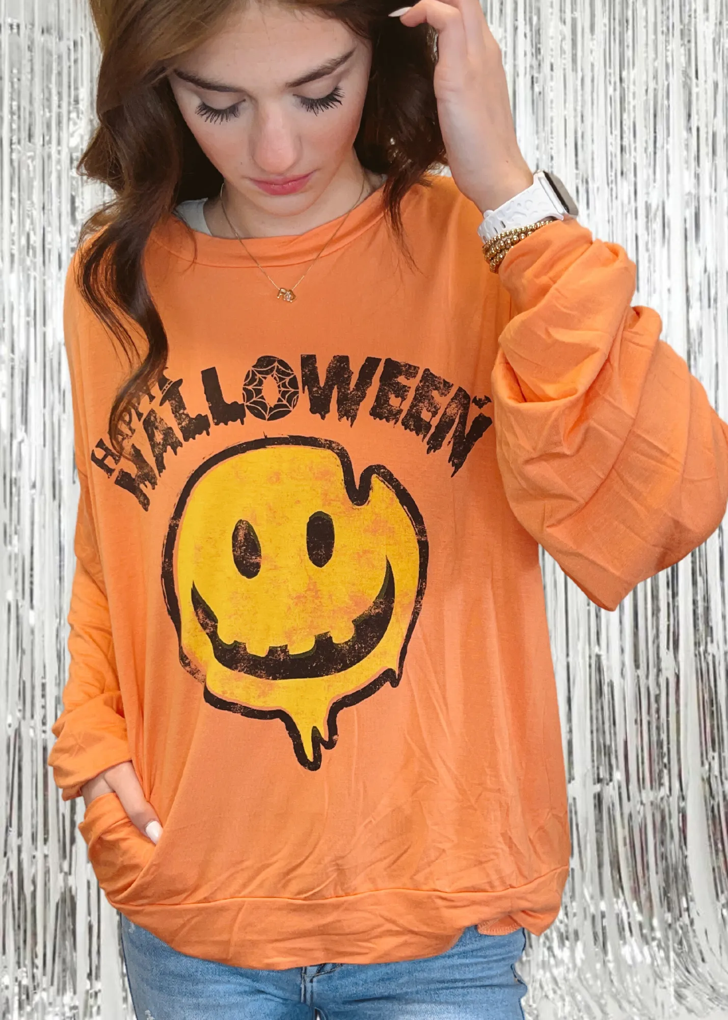 Halloween Smiley Tee | Orange