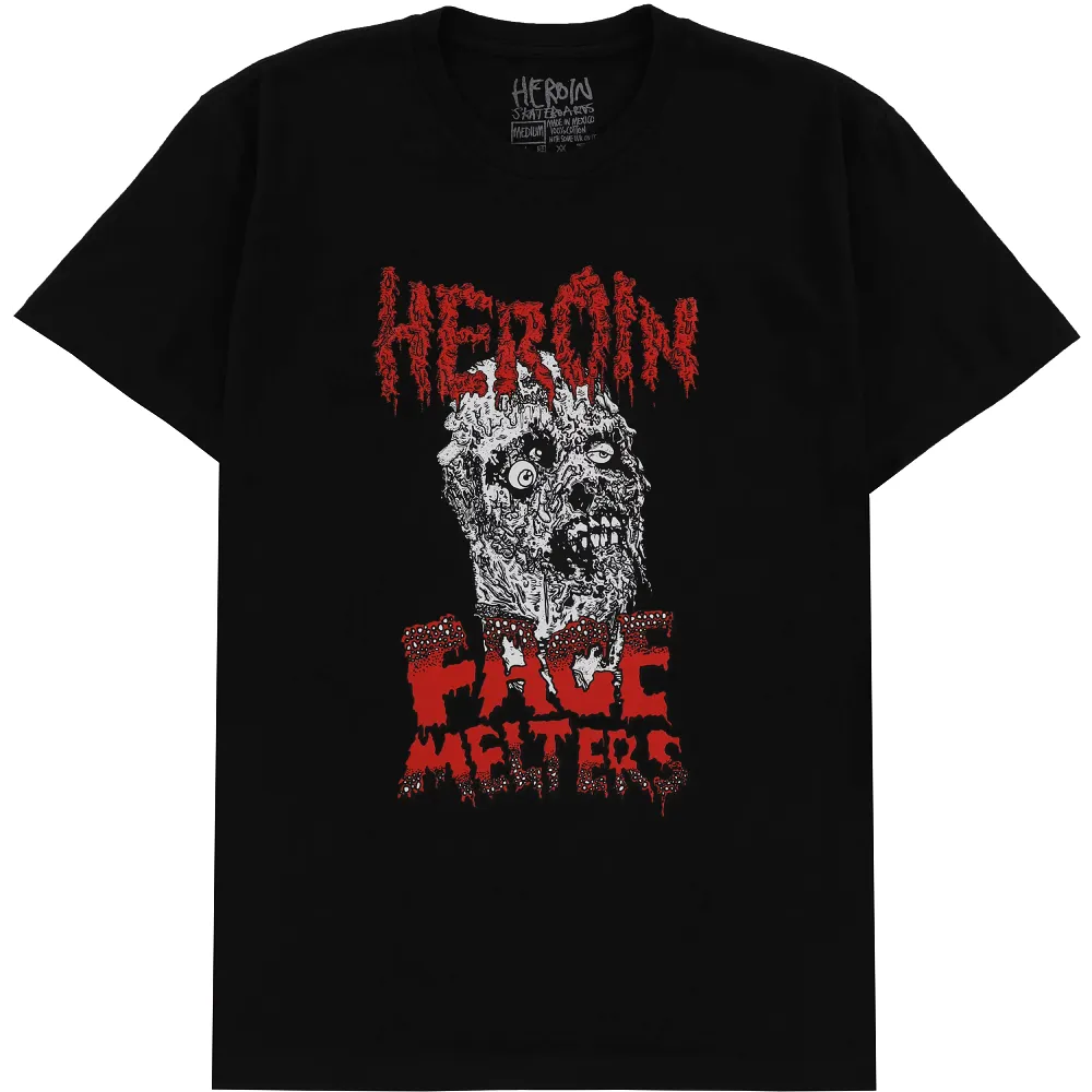 Heroin Face Melters T-Shirt Black