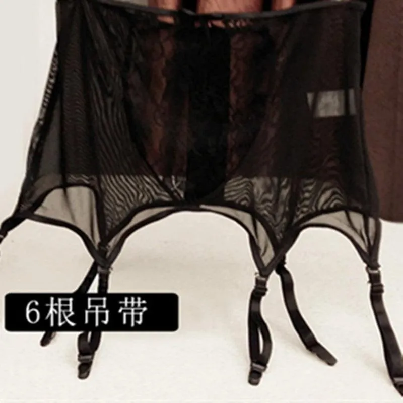 high waist Lace stocking garter belt