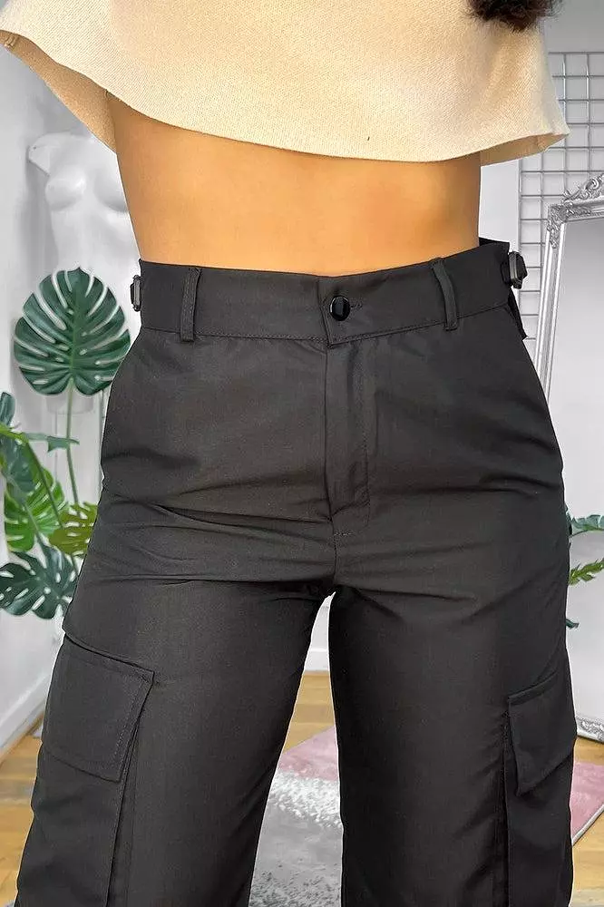 High Waist Shell Cargo Trousers