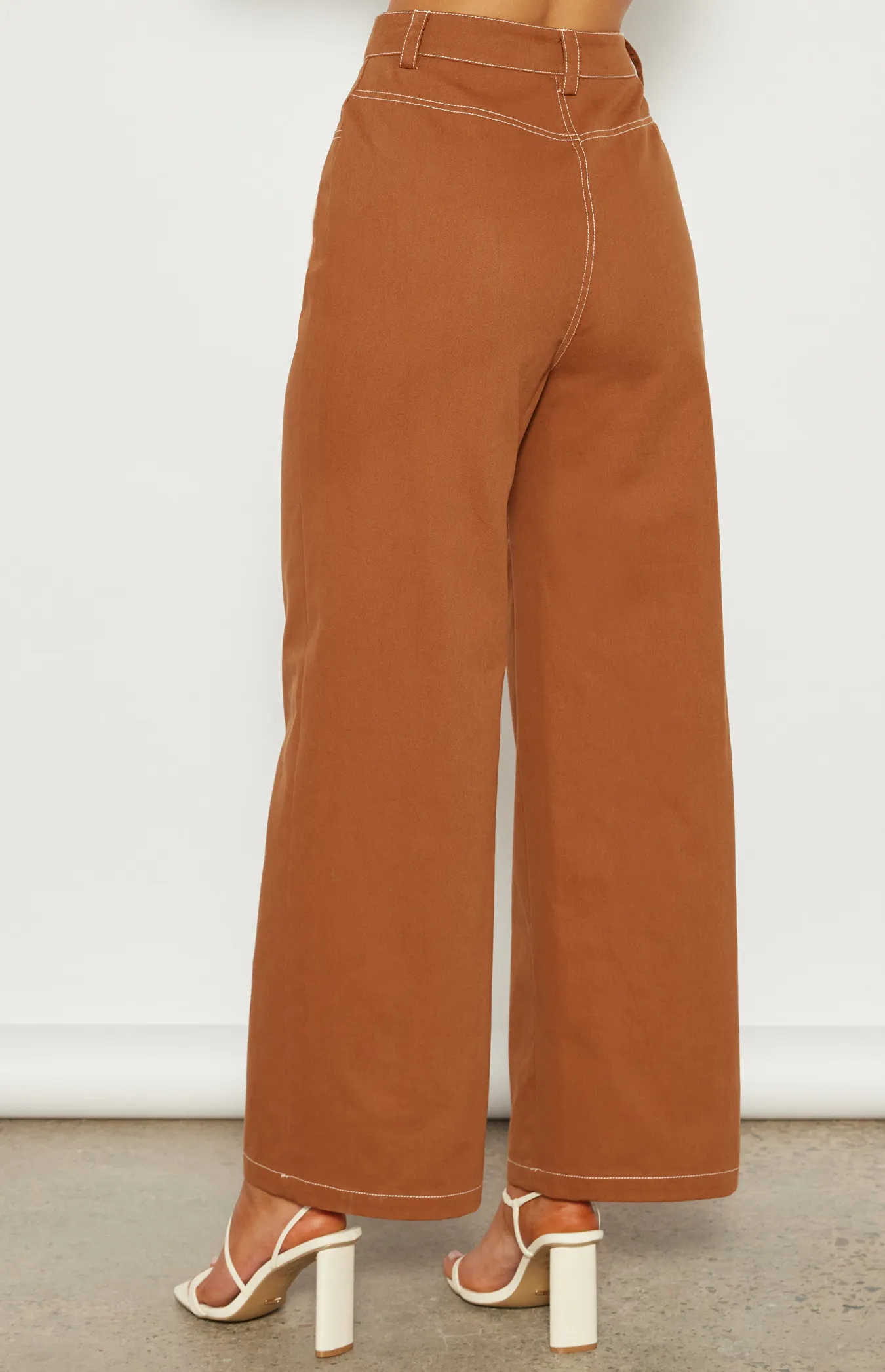 High Waisted Cotton Jeans with Front Seam Detail (WPA271B)