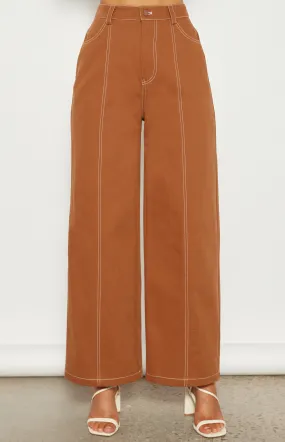 High Waisted Cotton Jeans with Front Seam Detail (WPA271B)