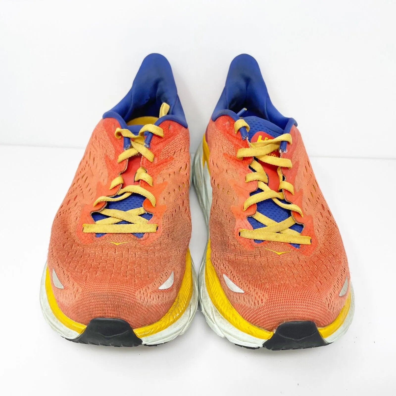 Hoka One One Womens Clifton 8 1119394 FBLN Orange Running Shoes Sneakers Sz 10 B