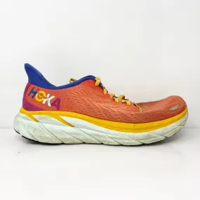 Hoka One One Womens Clifton 8 1119394 FBLN Orange Running Shoes Sneakers Sz 10 B