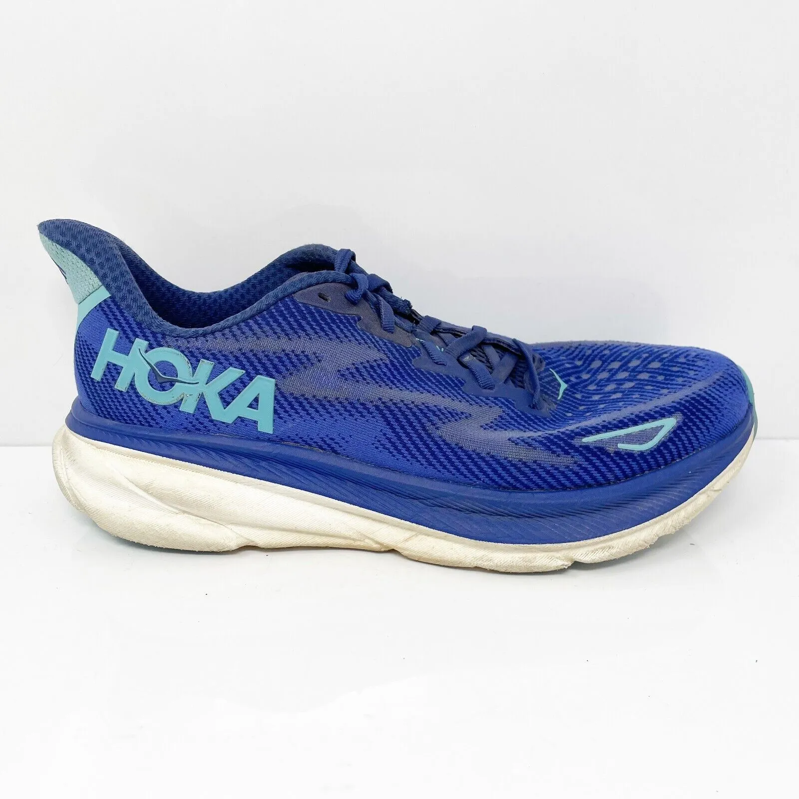 Hoka One One Womens Clifton 9 1127896 BBES Blue Running Shoes Sneakers Sz 9.5 B