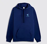 Hoodie Navy with Blue Logo