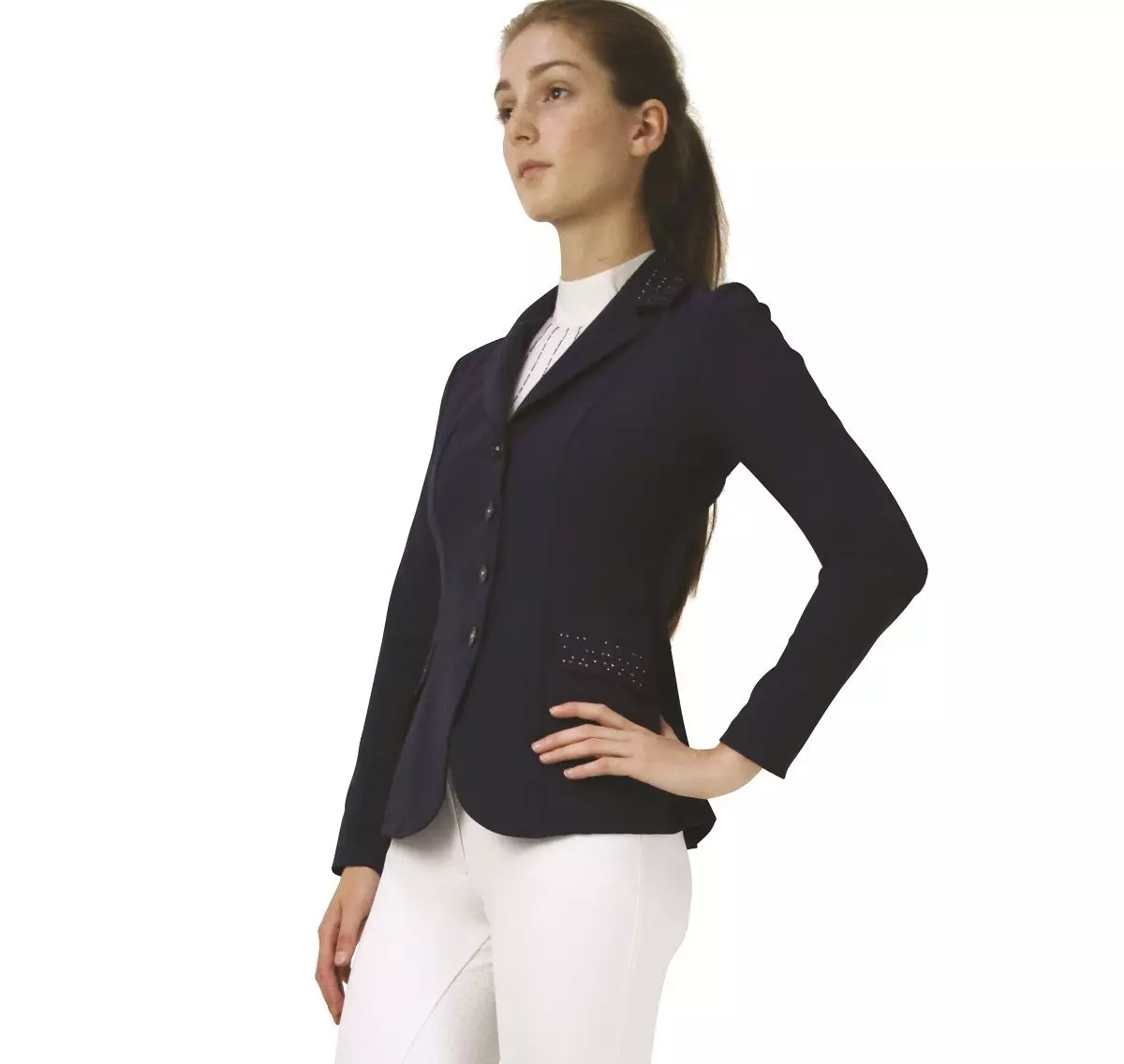 Hy Equestrian Roka Rose Show Jacket - Navy Rose Gold