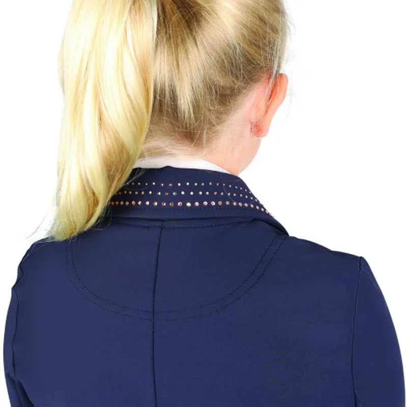 Hy Equestrian Roka Royal Show Jacket Kids in Navy/Rose Gold