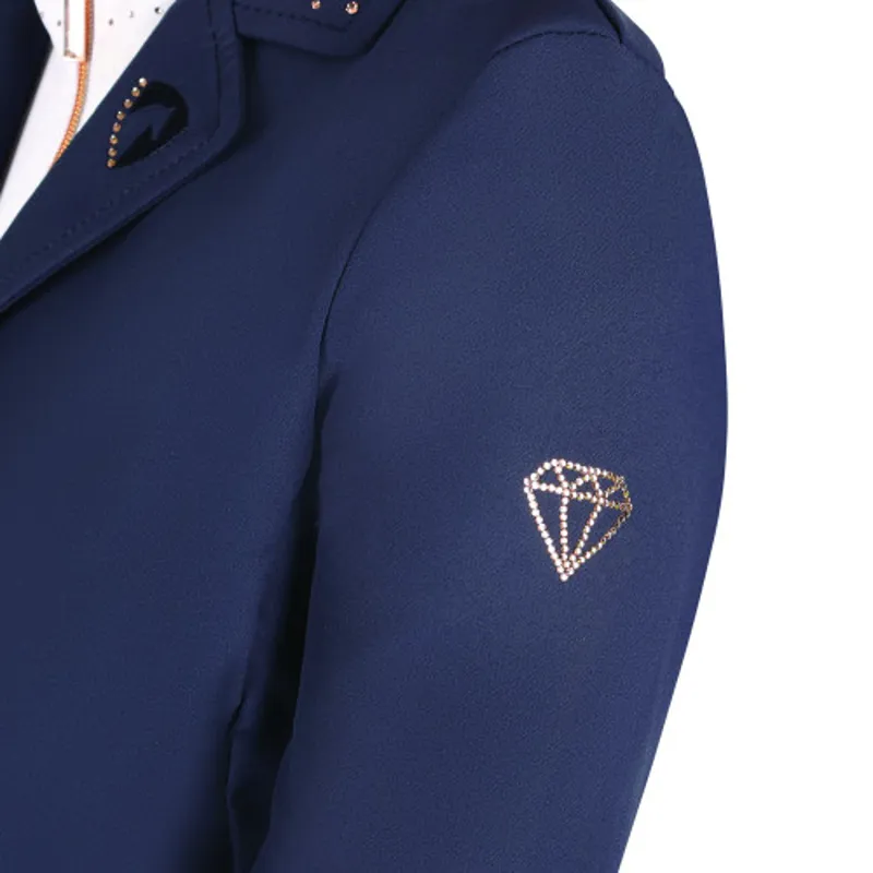 Hy Equestrian Roka Royal Show Jacket Kids in Navy/Rose Gold