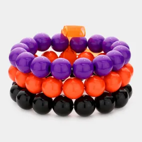 iLLASPARKZ 3PCS - Halloween Beaded Stretch Bracelets