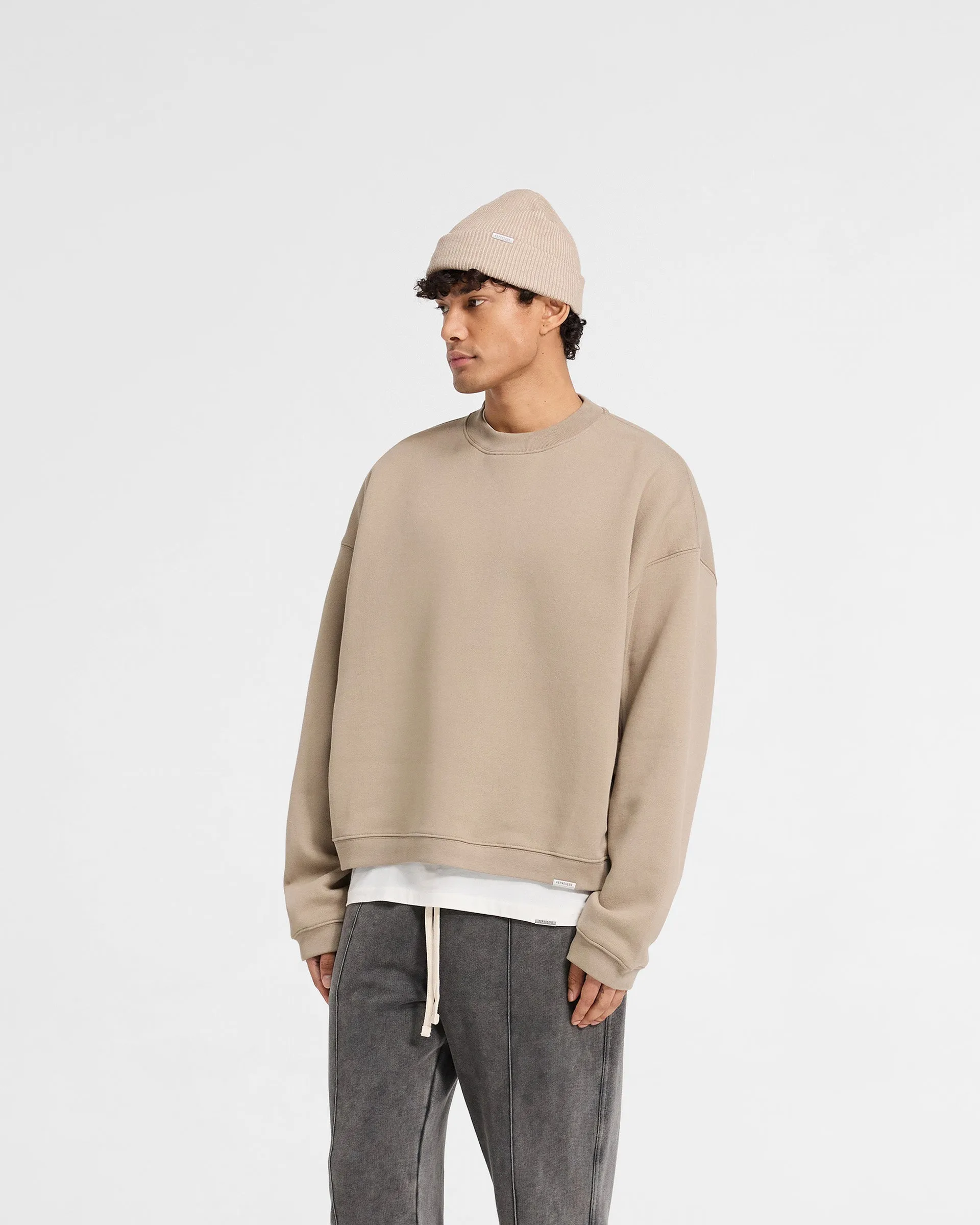 Initial Boxy Sweater - Dune