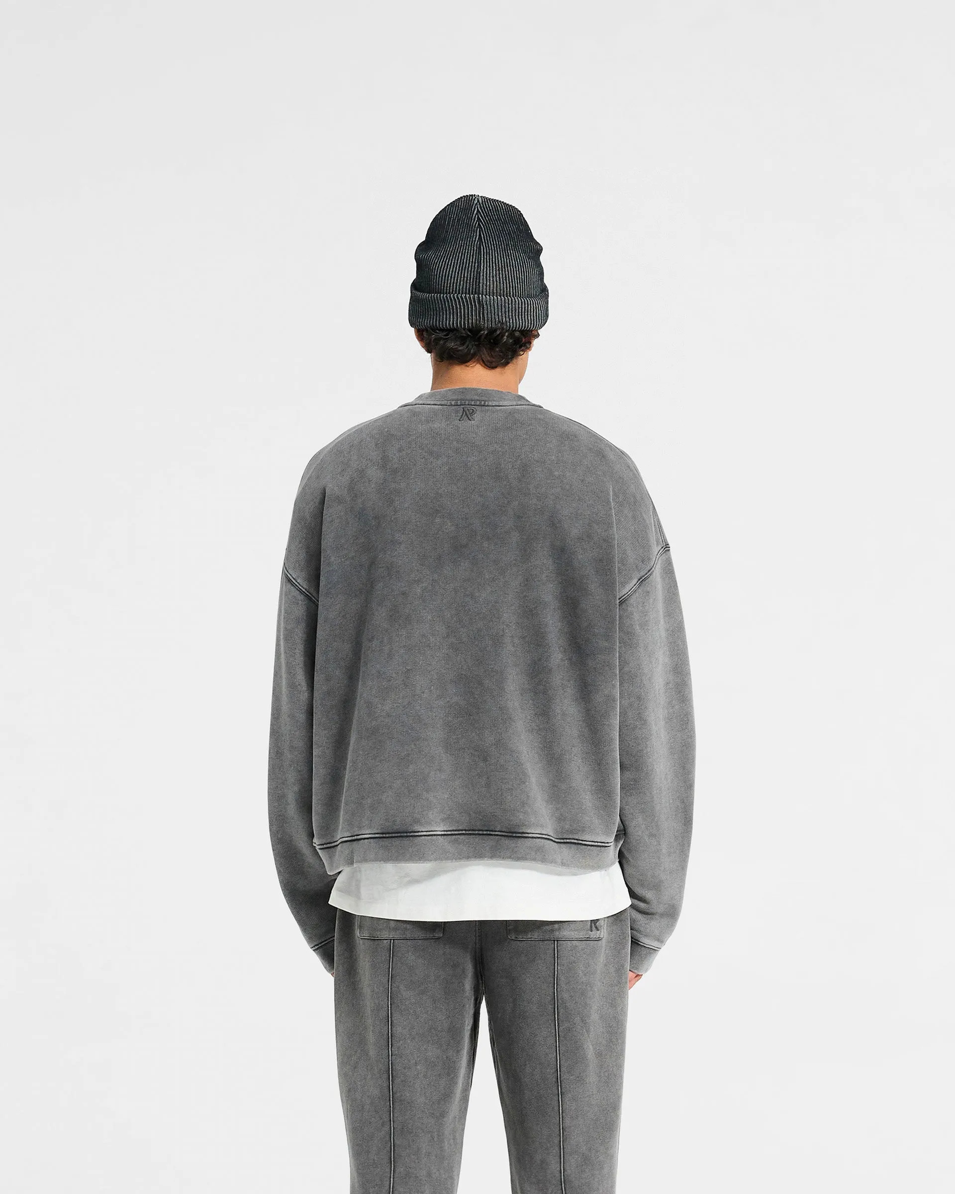 Initial Boxy Sweater - Vintage Grey