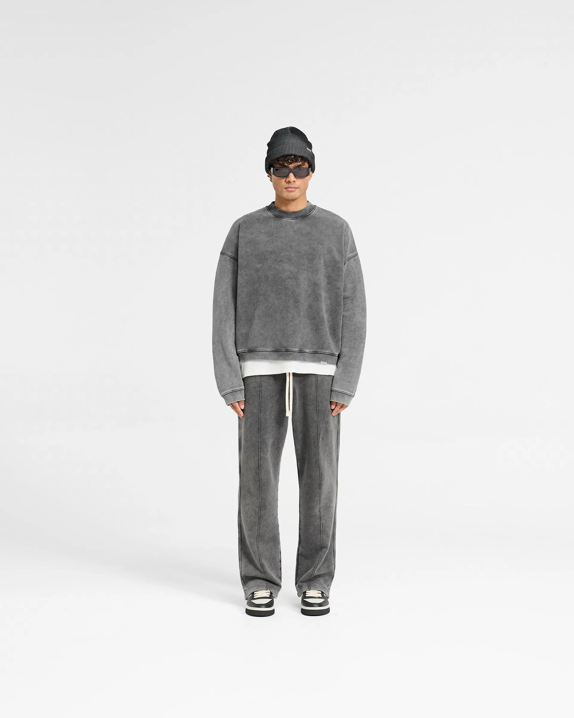 Initial Boxy Sweater - Vintage Grey