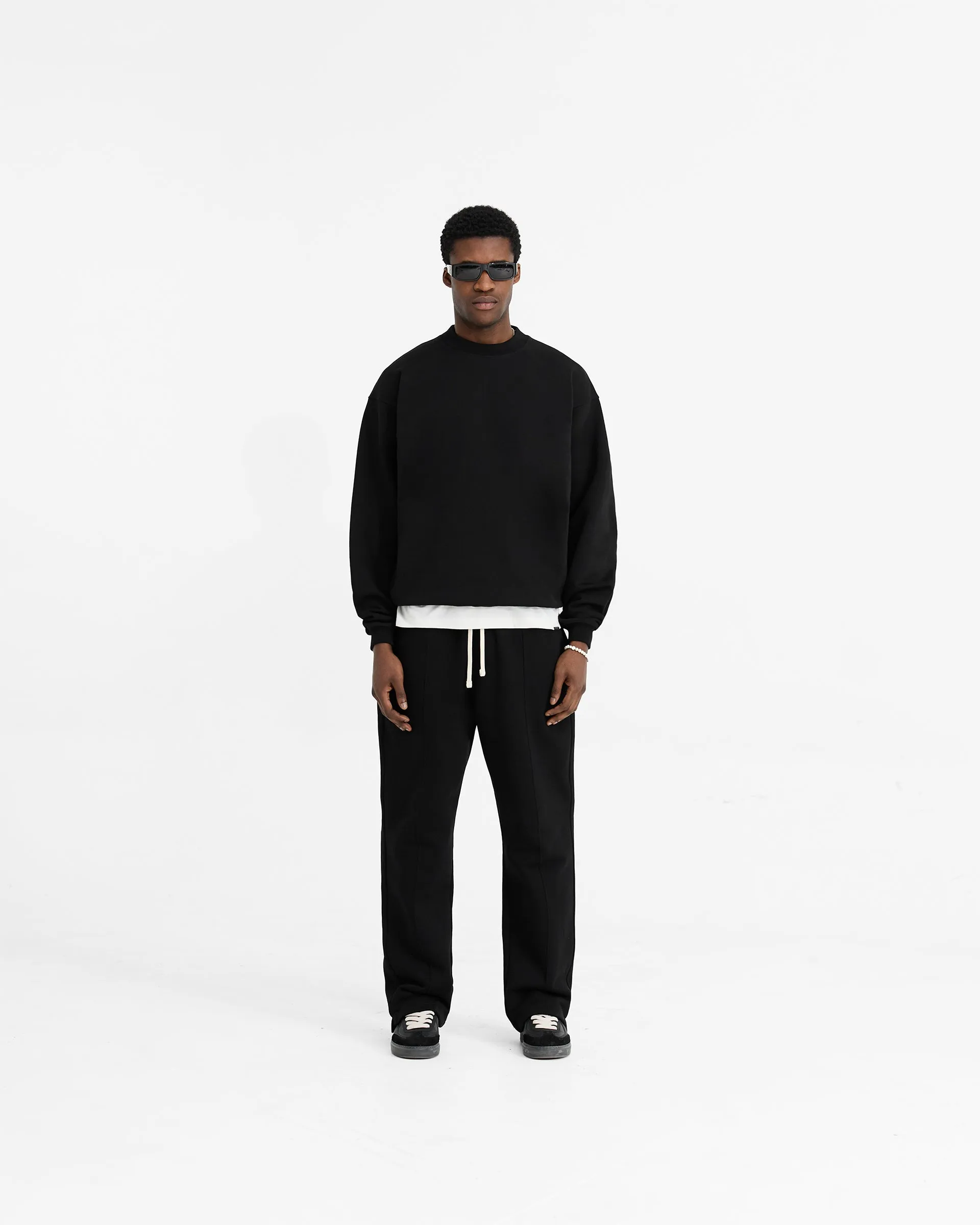 Initial Oversized Sweater - Black