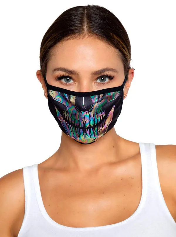 Iridescent Skull Face Mask