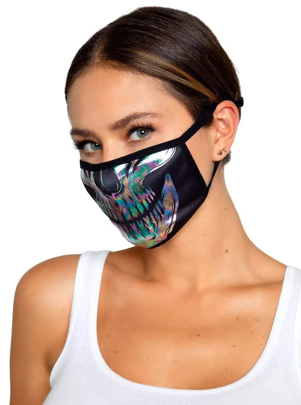 Iridescent Skull Face Mask