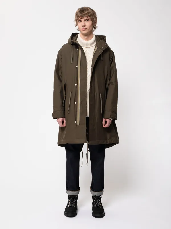 Kajjan Waxed Parka Olive