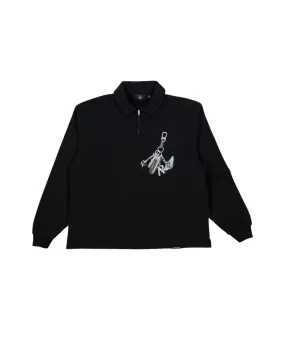 Keys To The Club Quarter Zip Sweater - Jet Black