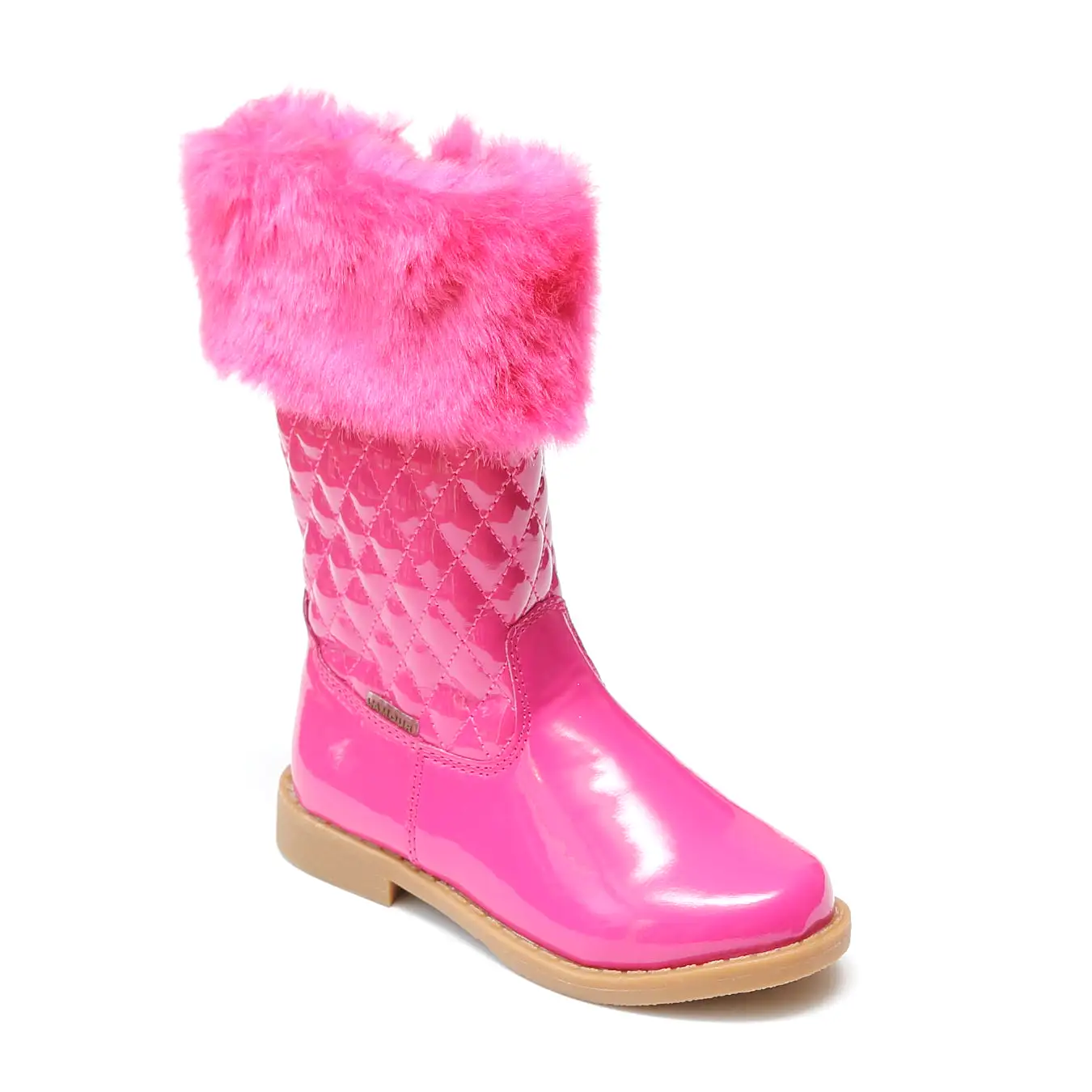 L'Amour Girls Faux Fur Cuff Boots