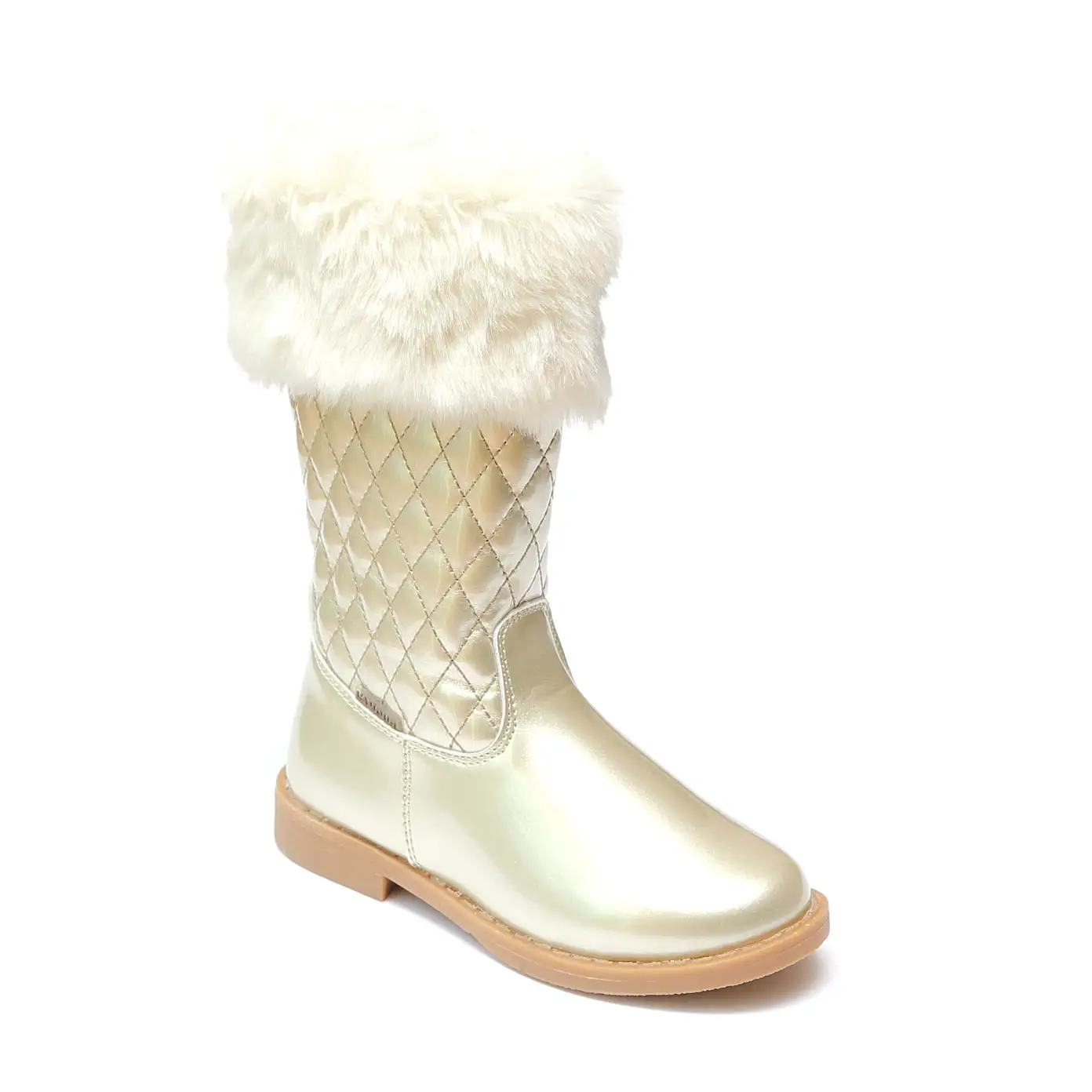 L'Amour Girls Faux Fur Cuff Boots