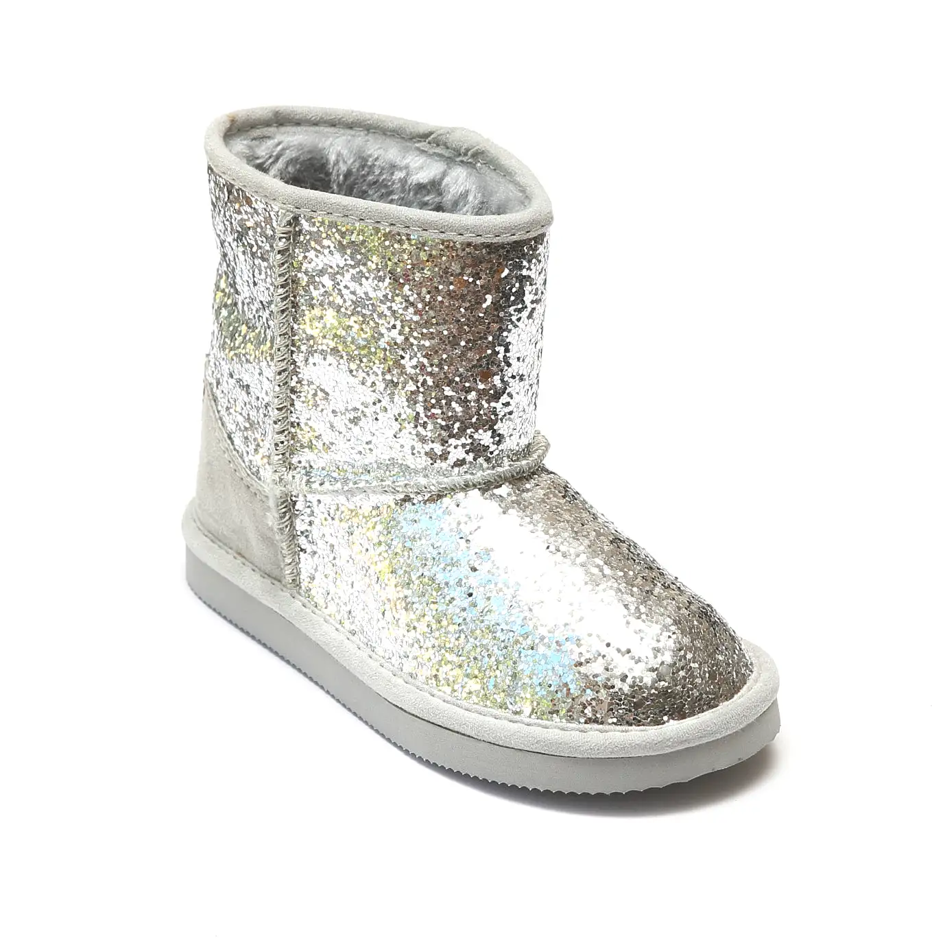 L'Amour Girls Glitter Furry Boots