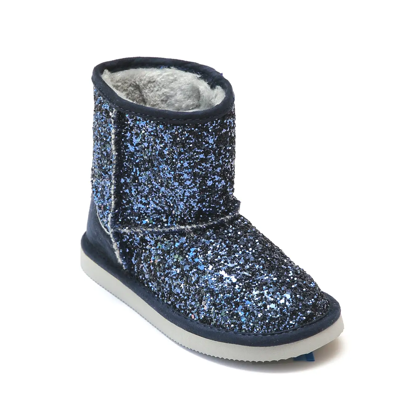 L'Amour Girls Glitter Furry Boots