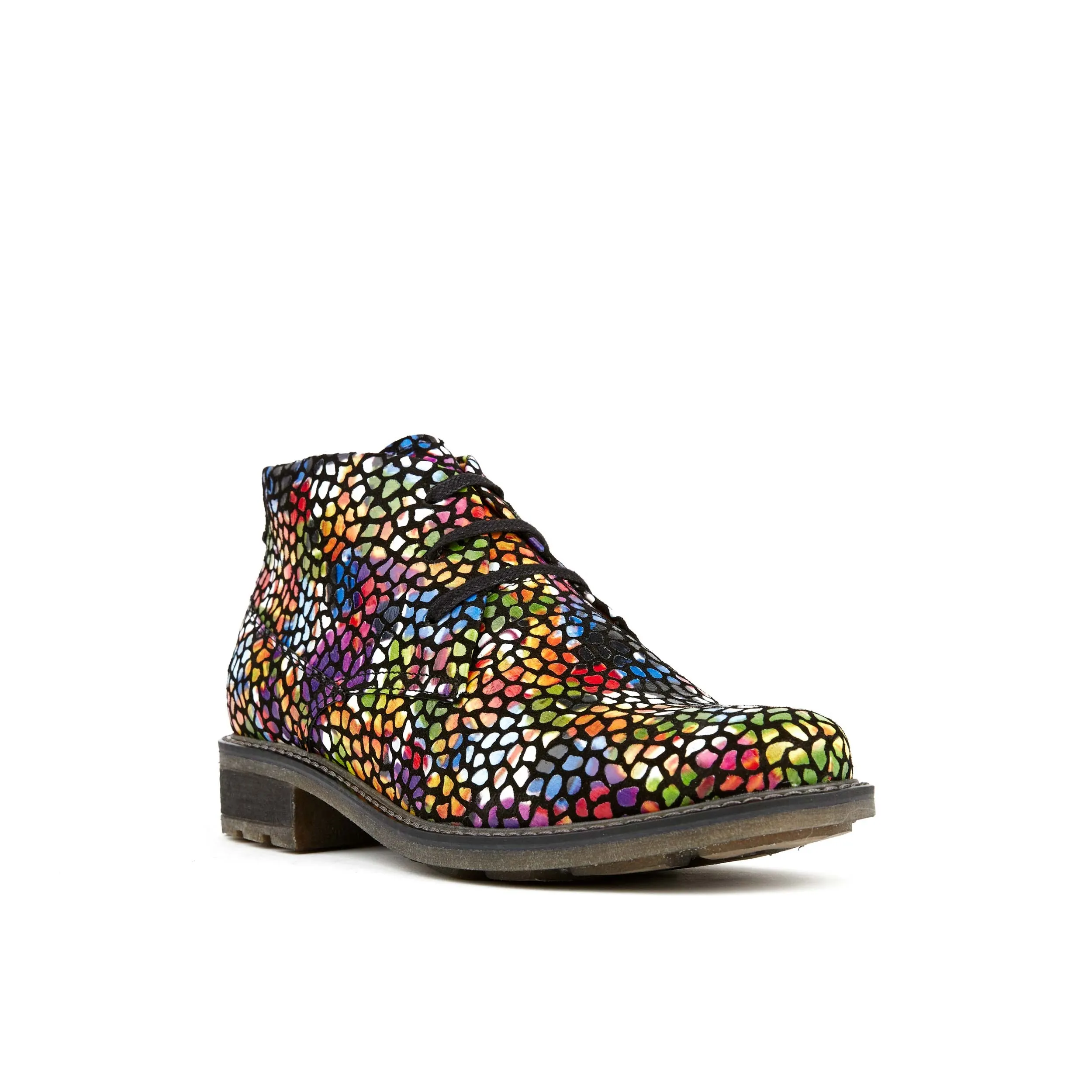 LAVIVA POP ART - Women's round toe wide fitted leather ankle boot