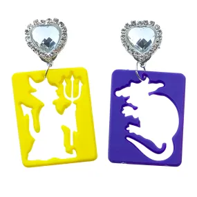 Lisa Frank 90's Halloween Stencil Charm Earrings