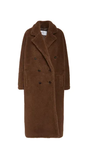 Long Teddy Bear Icon Coat - Mocha