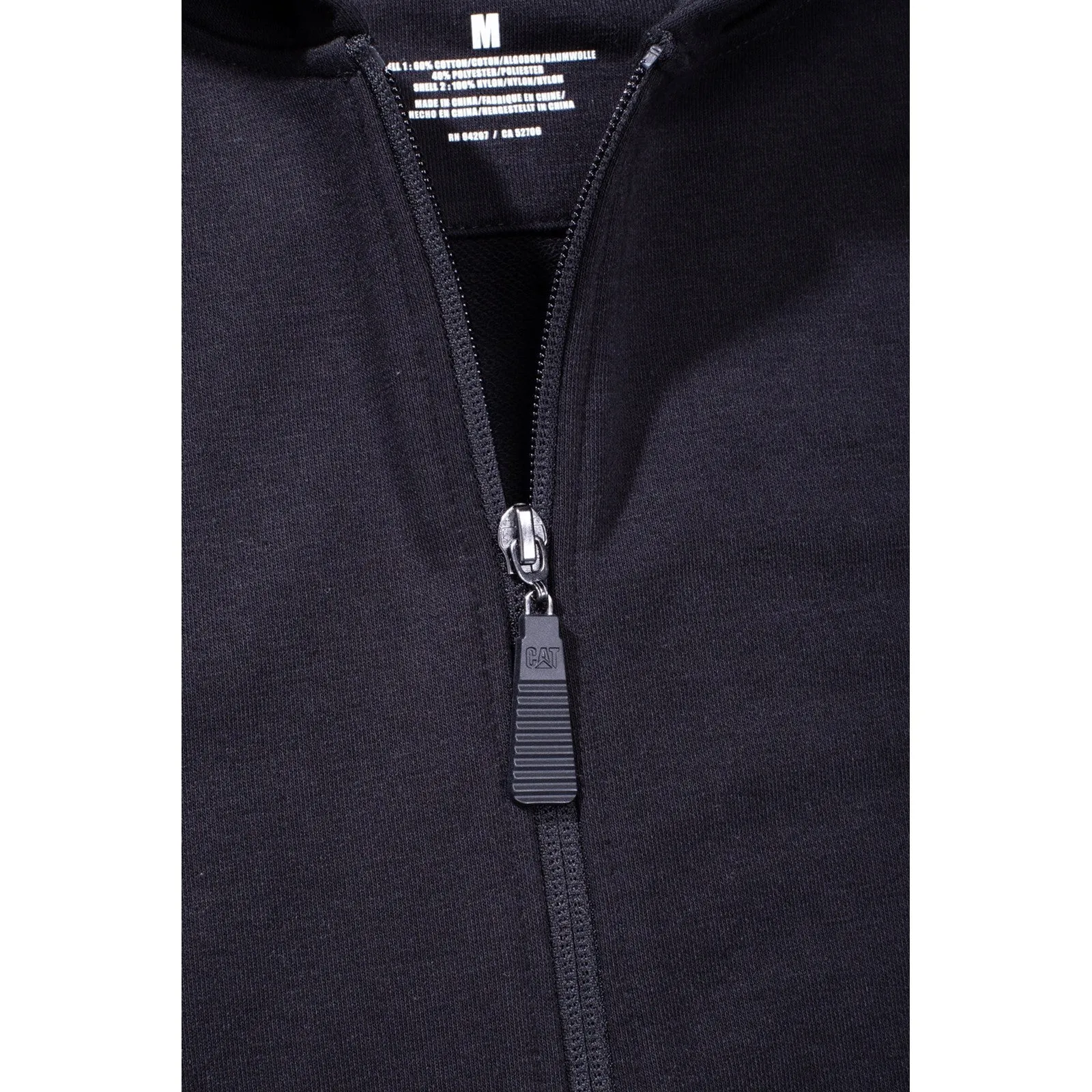 Loopback Full Zip Hoodie  Black