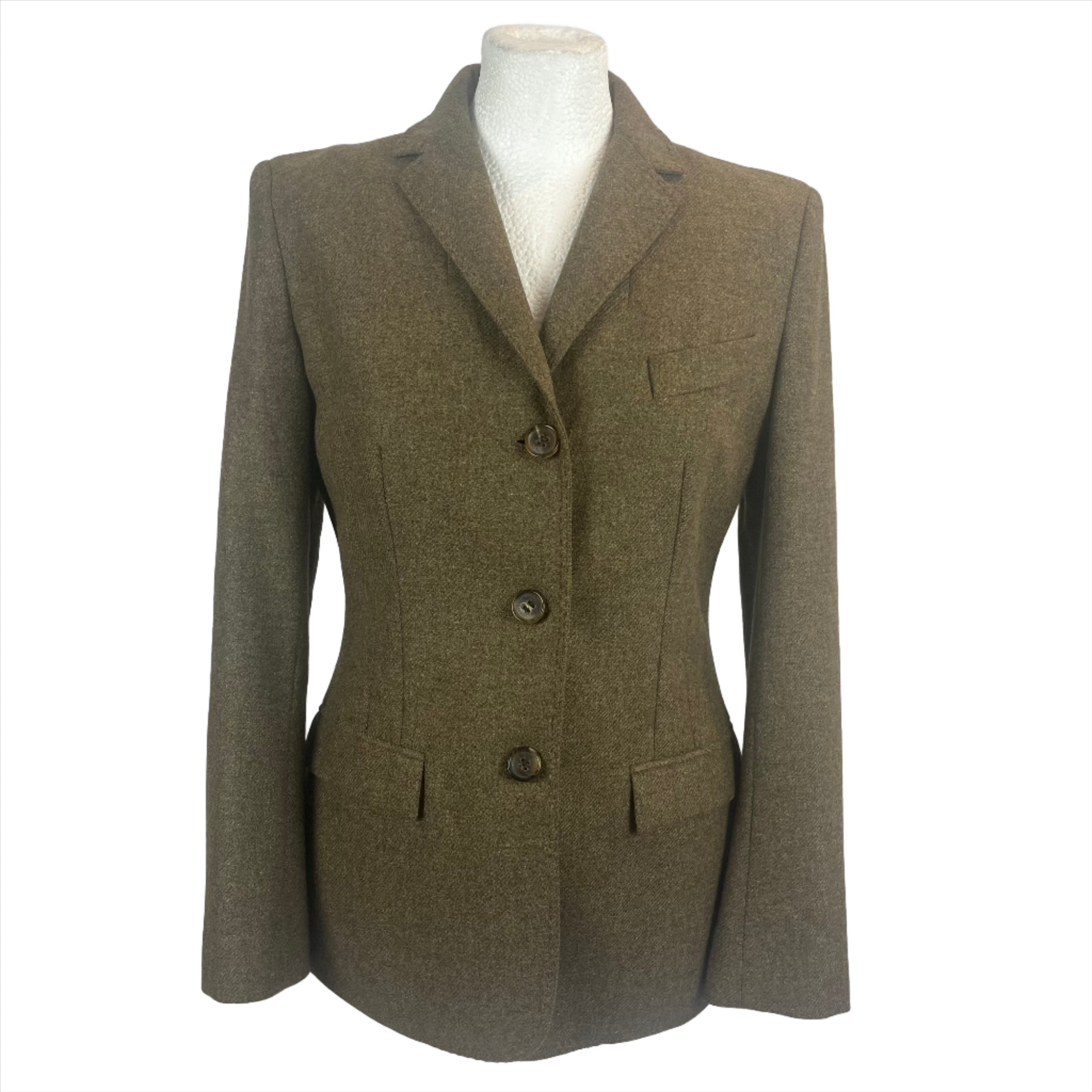 Loro Piana Khaki Marl Cashmere & Wool Jacket M