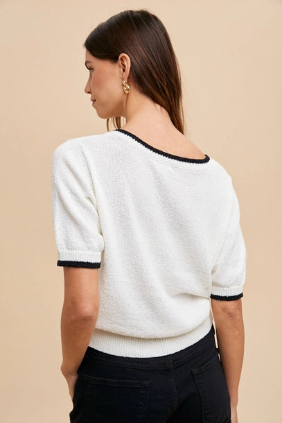 Lynne Square Neck Sweater Top