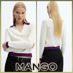 MANGO  |Knitted polo neck sweater