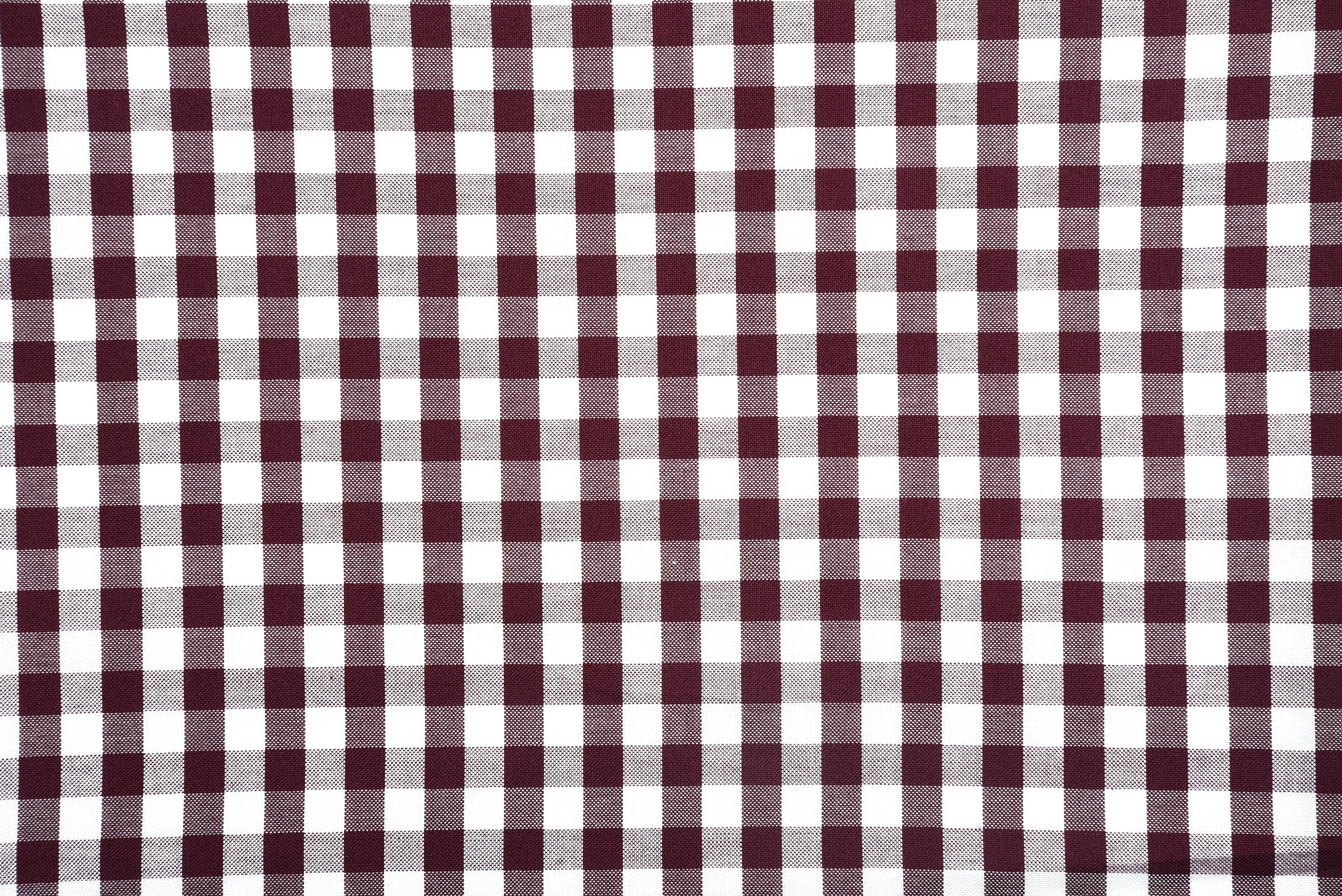 Maroon on White Broad Gingham Checks Shirt