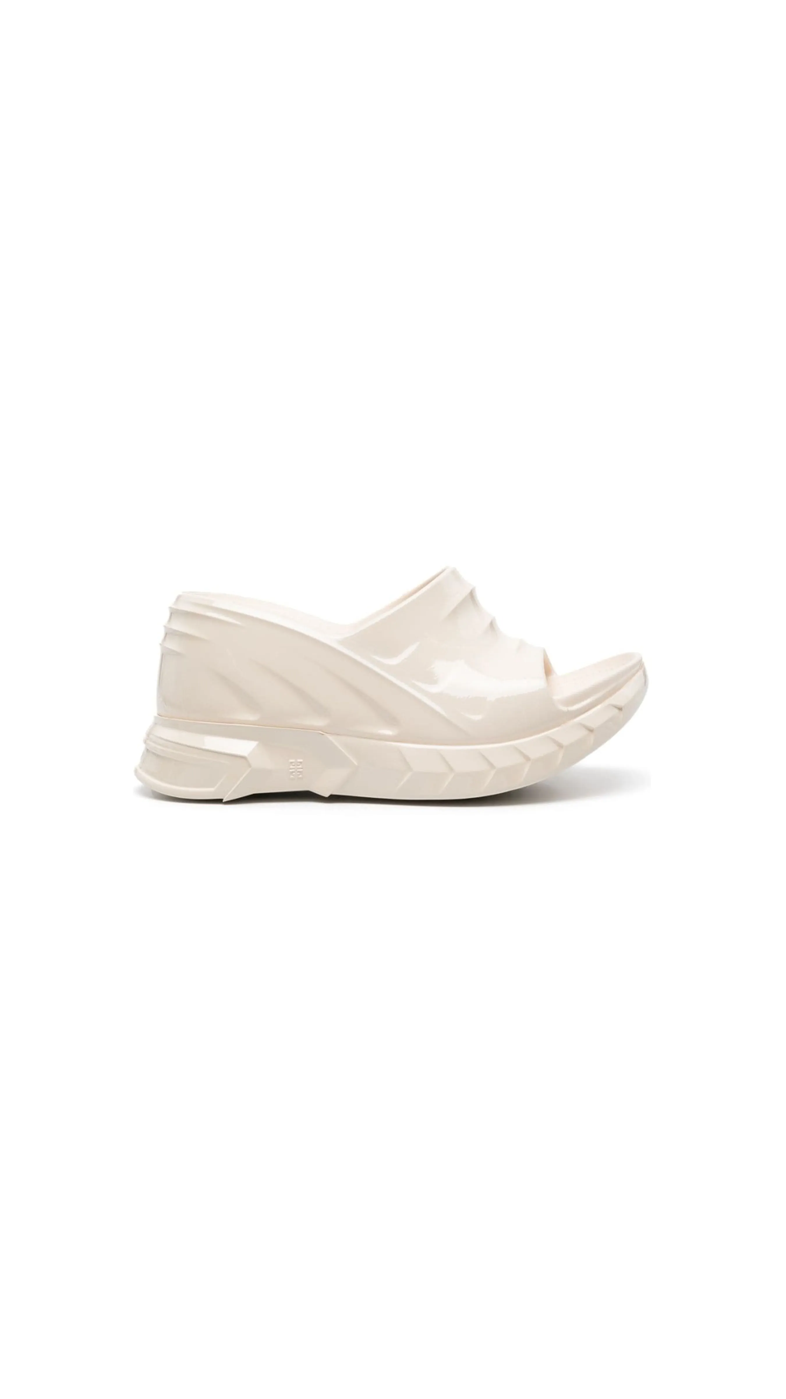 Marshmallow Wedge Sandals In Rubber - Nuetrals