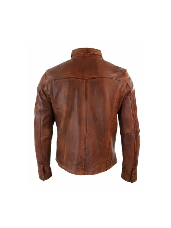 Men’s Retro Brown Shirt Style Jacket