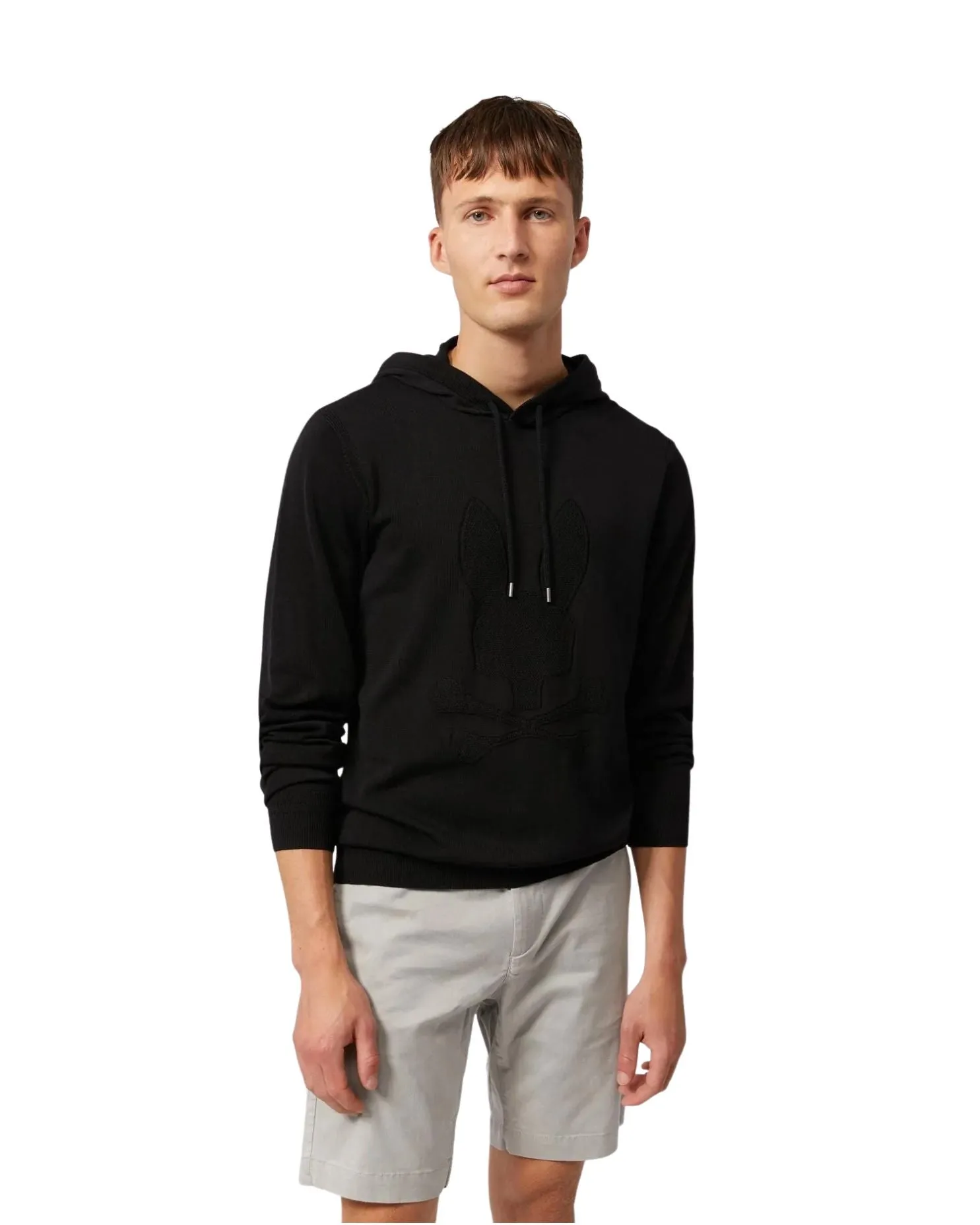 Men's Tonal Bunny Sweater - Black