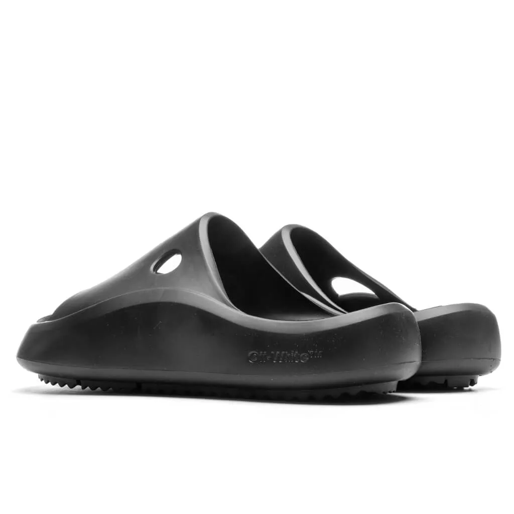 Meteor Rubber Slider - Black/Black