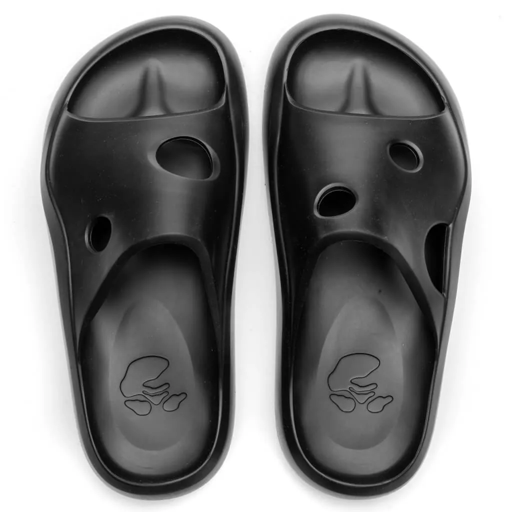 Meteor Rubber Slider - Black/Black