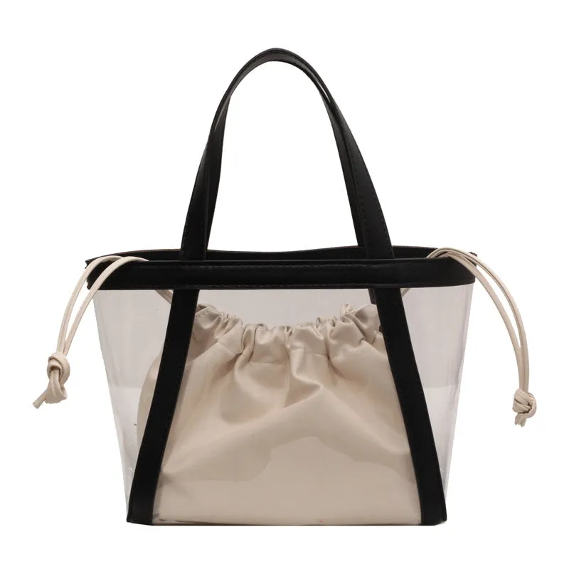 Mina Clear Handbag in Black