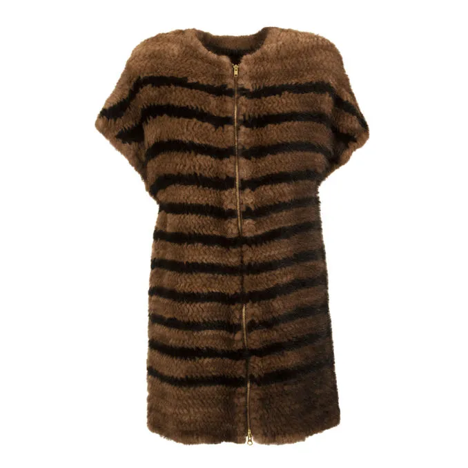 MINK COAT Woman Dark and Black