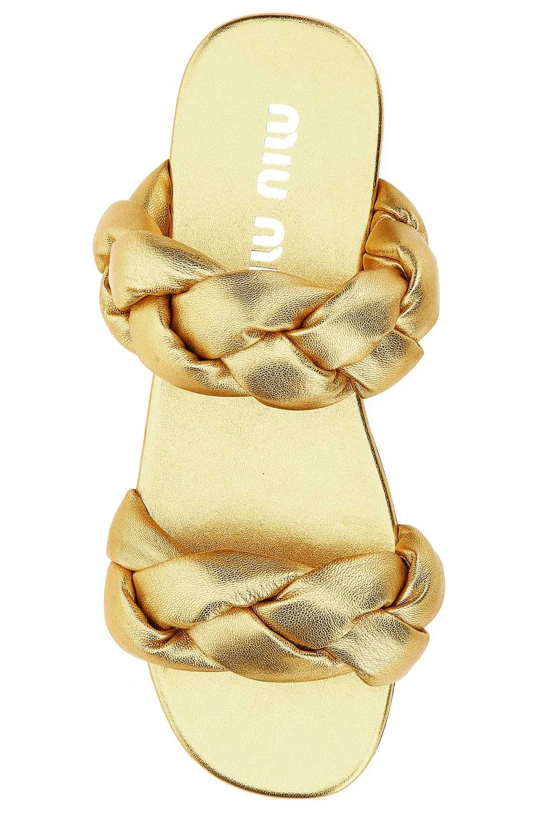 Miu Miu Braided Strap Flat Sandals