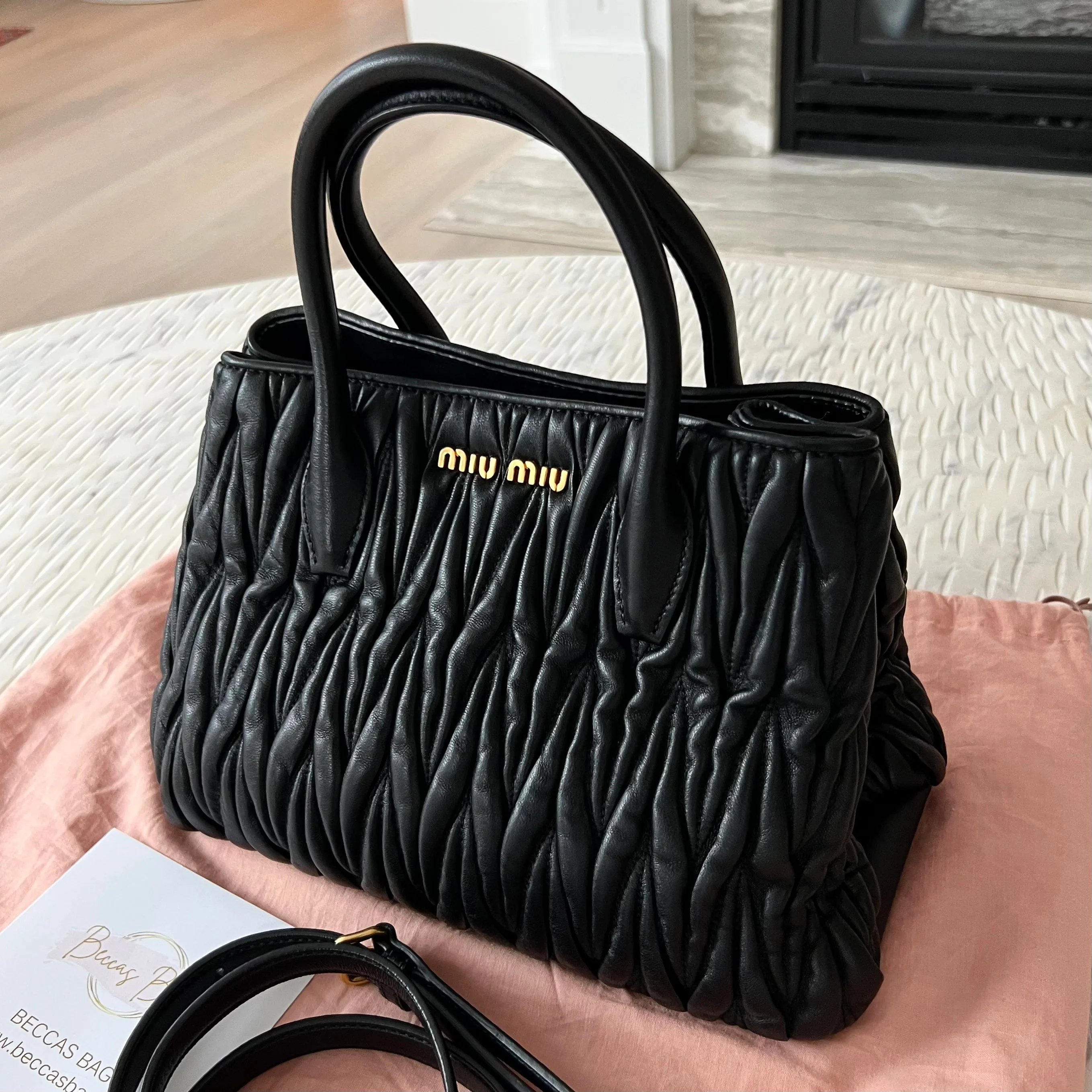 Miu Miu Matelassé Tote Bag